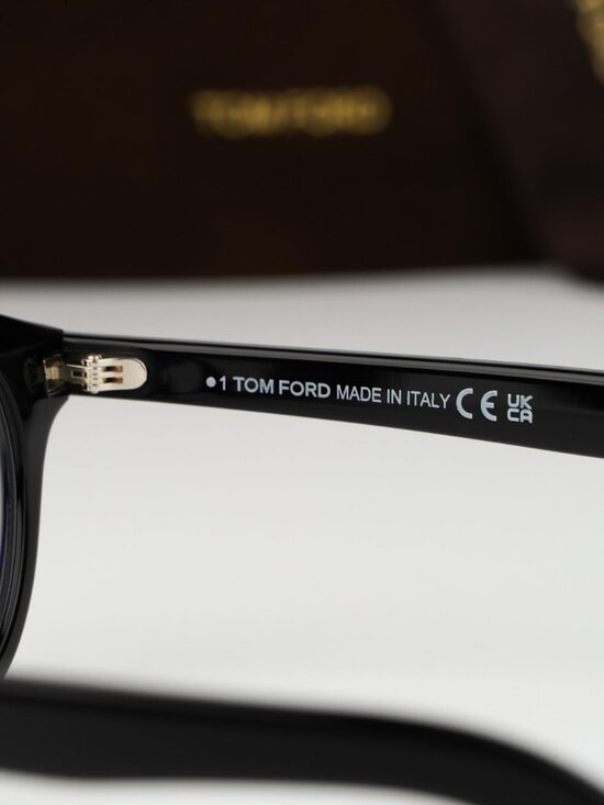 Tom Ford Women Eyeglasses Black Blue Block Round FT5931-D-B 001 NEW AUTHENTIC main image 8